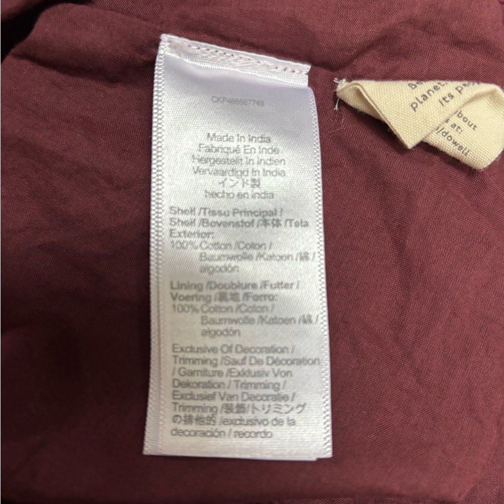 Madewell Burgundy Eyelet Maxi Dress with Ruffle Details - Picture 4 of 4